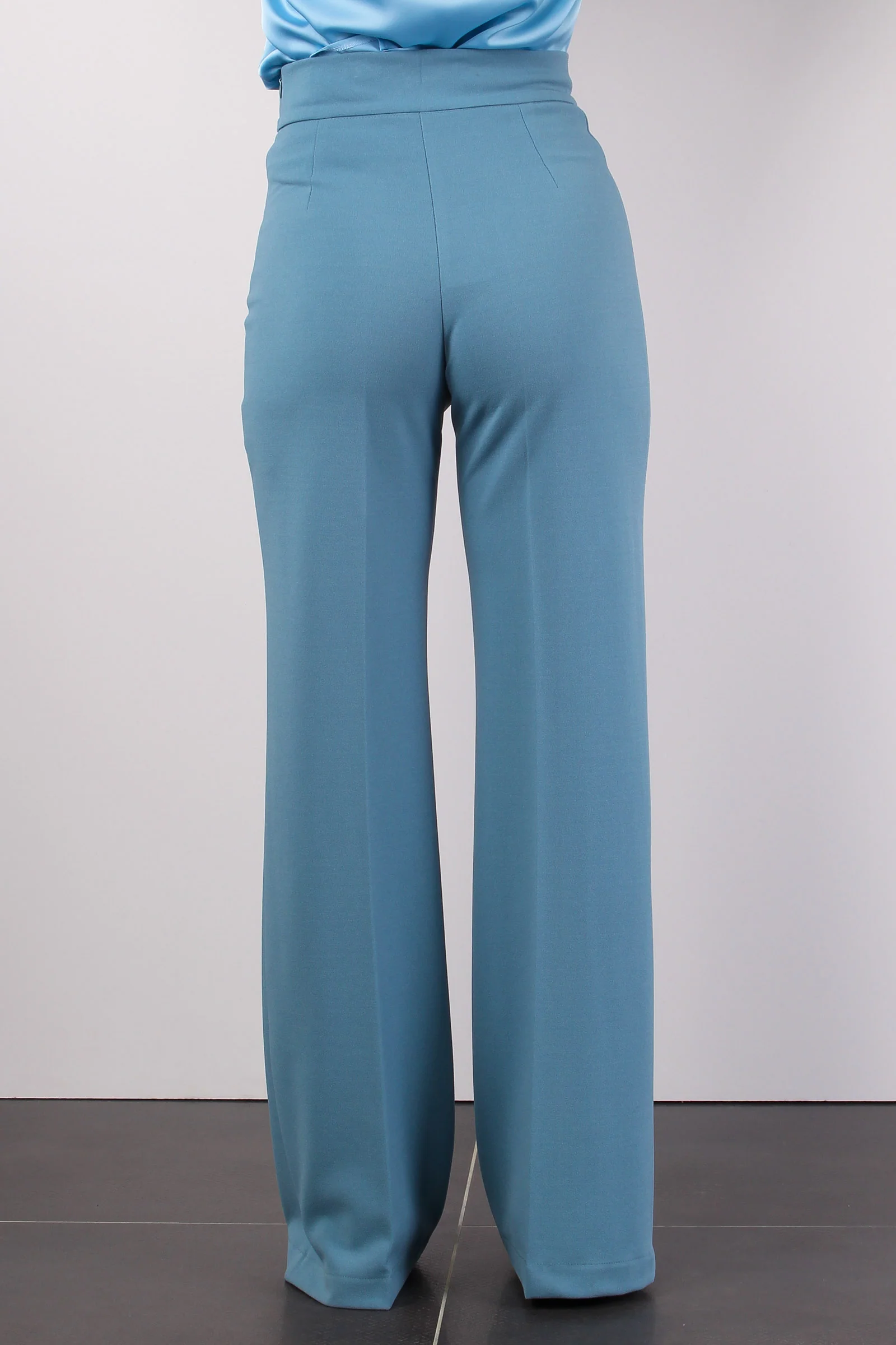 Pantalone Palazzo Crepe Azzurro - immagine 4