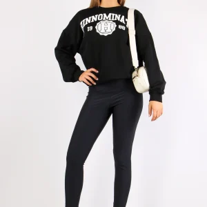 Leggins Elastico Logo Nero