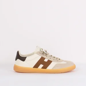 Sneaker Nappa Inserti Camoscio Avorio/beige