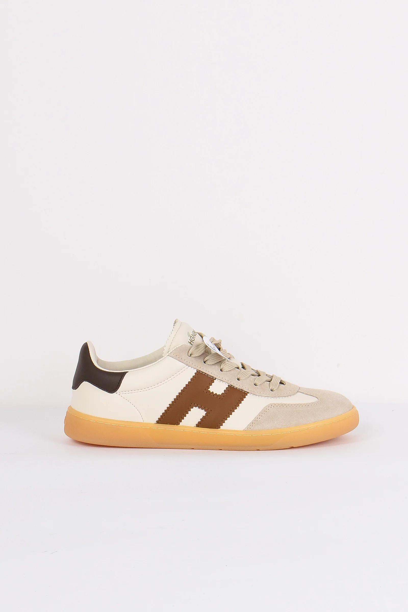 Sneaker Nappa Inserti Camoscio Avorio/beige