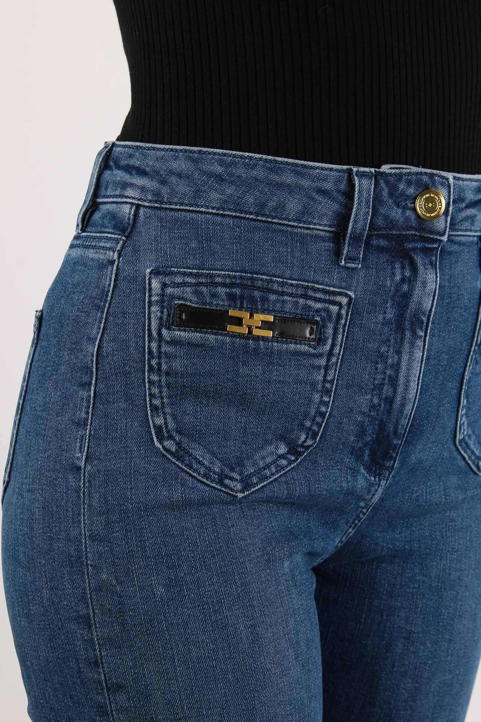 Jeans Bootcut Ecopelle Tasca Blue Denim - immagine 9
