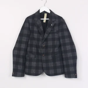 Pergusa Giacca Lana Madras Nero/grigio