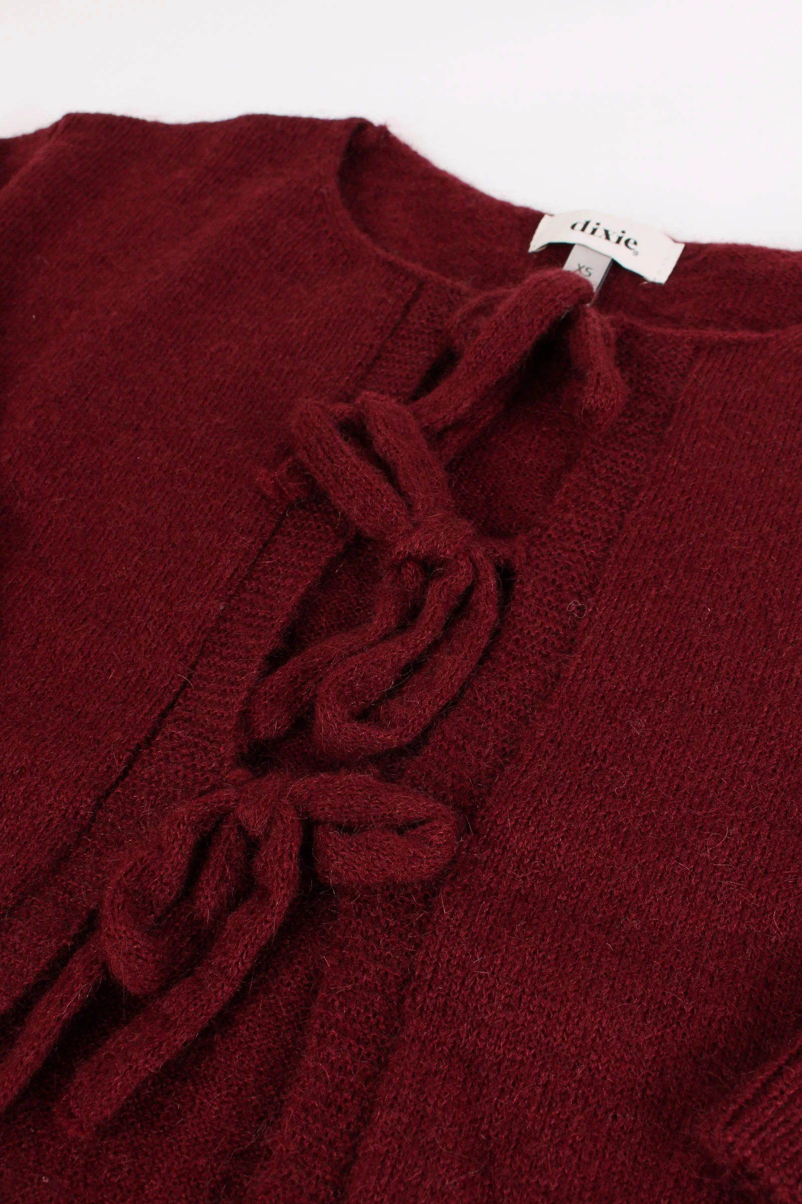 Cardigan Chiusura Fiocco Wine Berry - immagine 5