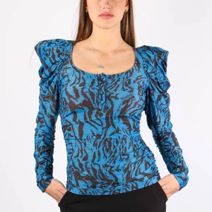 Maglia Arriccio Zebra Lurex Blu Tiger