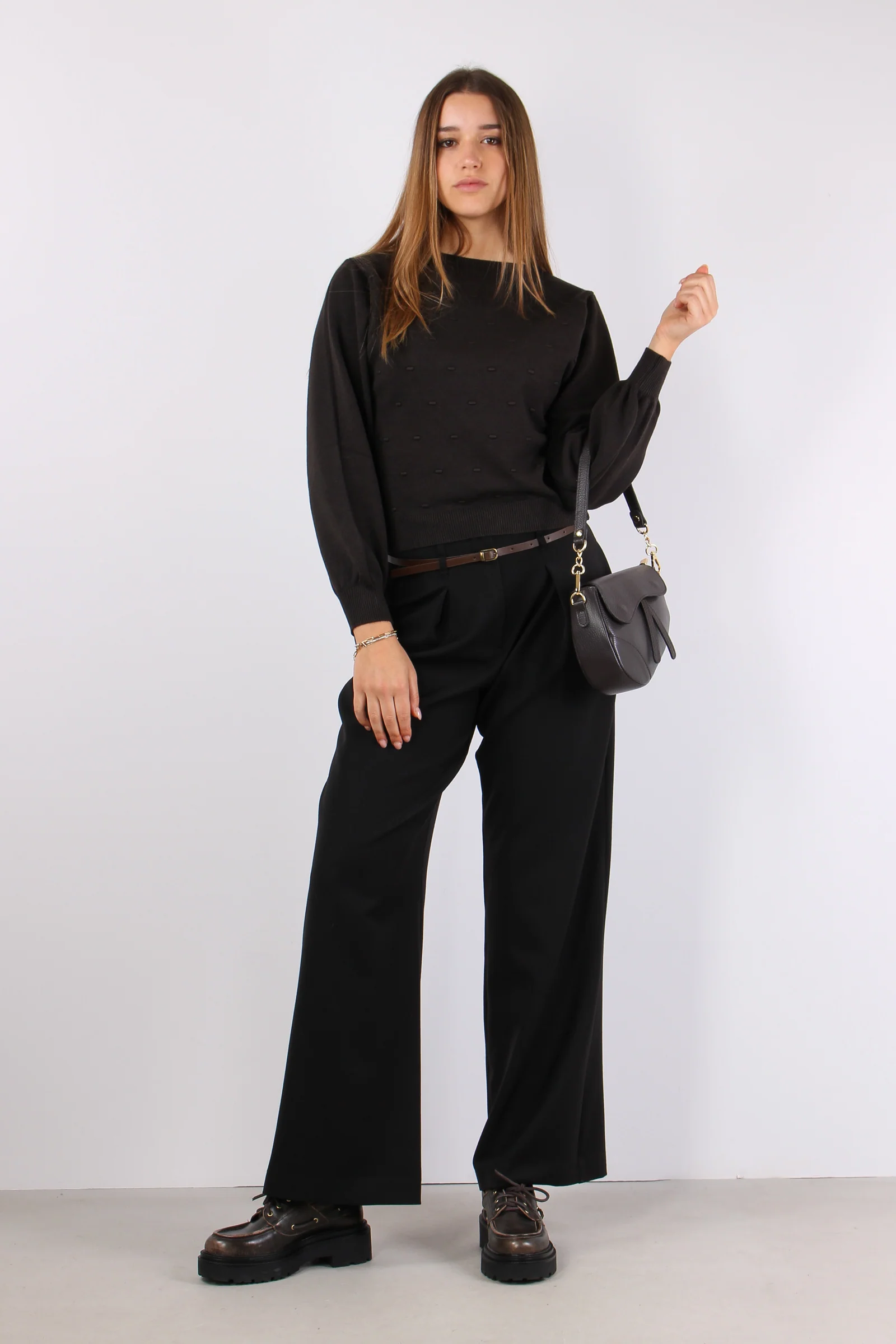 Maglia Scatoletta Punto Noccio Moro - immagine 2