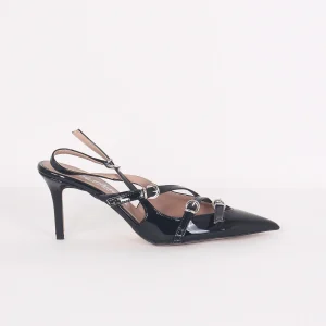 Sandalo Tacco Multifibbia Vern Nero