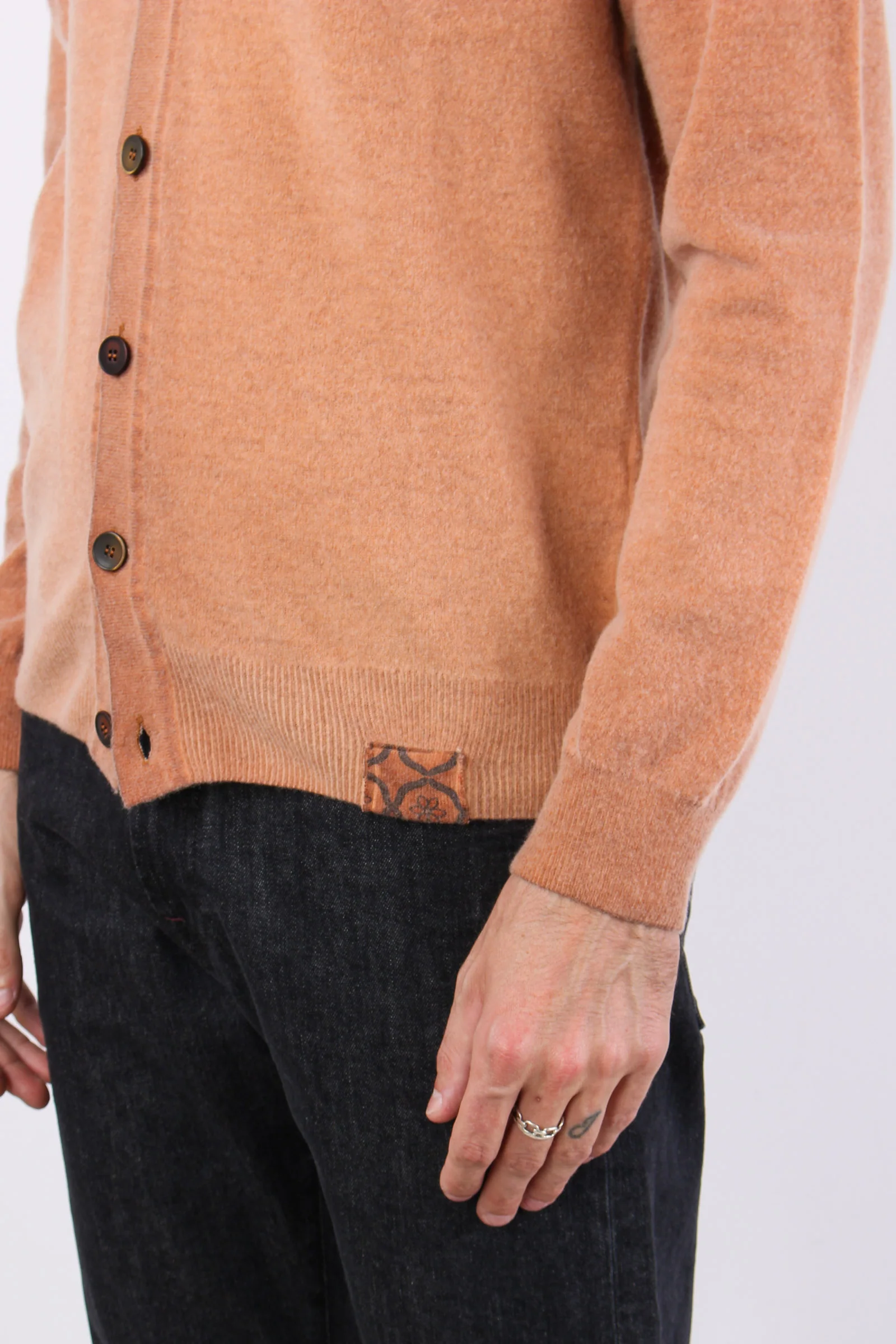 Cardigan Contrasto Fantasia Ruggine - immagine 8