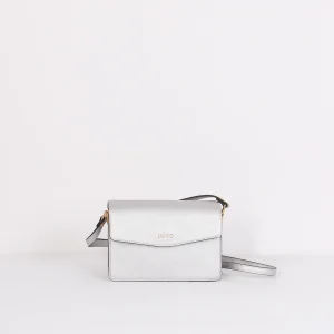 Tracolla  Saffiano Silver