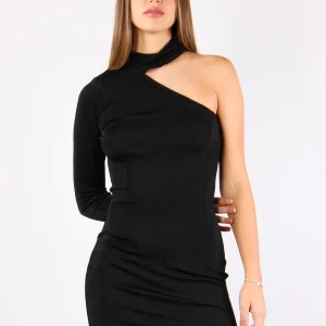 Abito Monospalla Colletto Nero