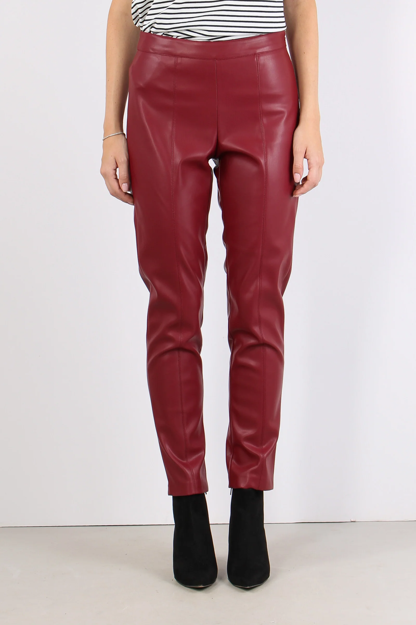 Maren Pantalone Ecopelle Bordeaux - immagine 3