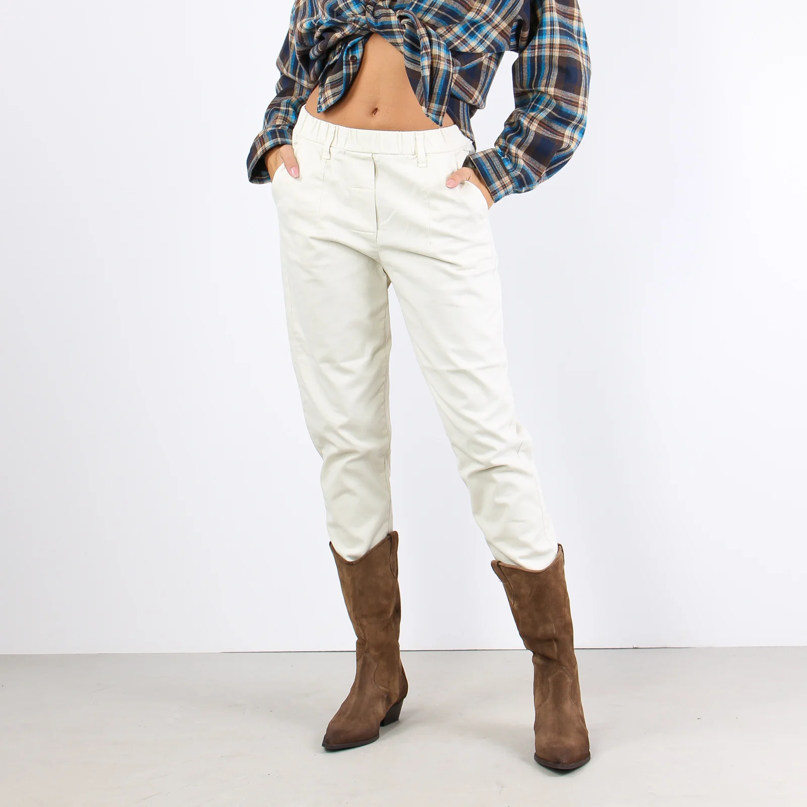 Chino Elastico Burro - immagine 9