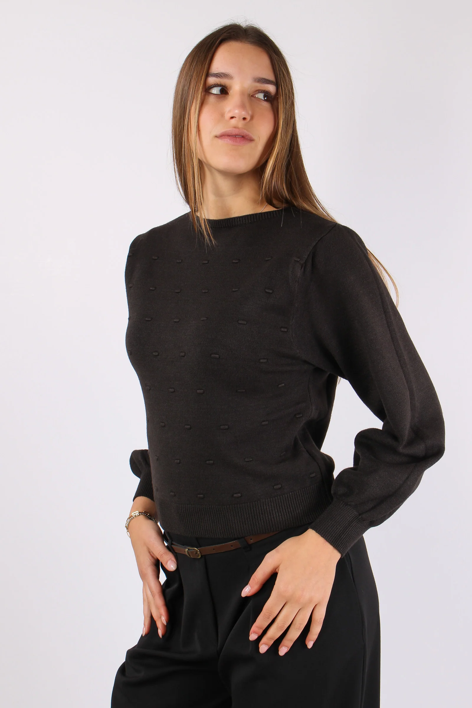 Maglia Scatoletta Punto Noccio Moro - immagine 9