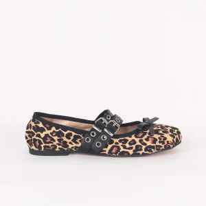 Ballerina Fibbia Borchie Vera Animalier