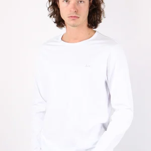 T-shirt Basica Manica Lunga Bianco
