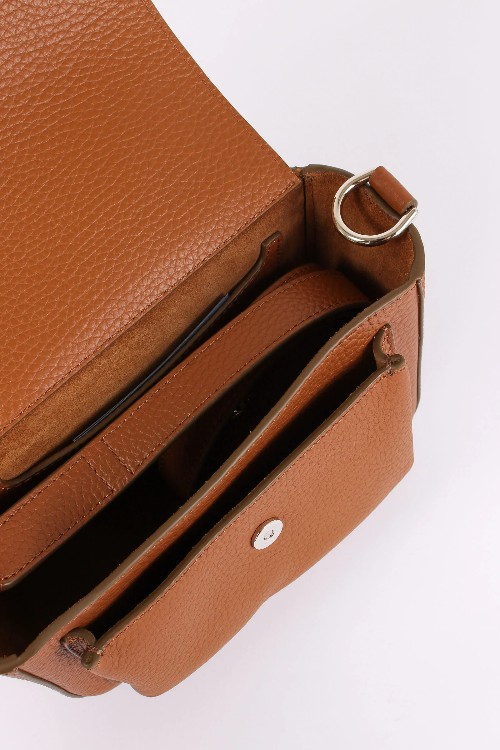 Borsa Tracolla Pelle Nappa Marrone - immagine 5