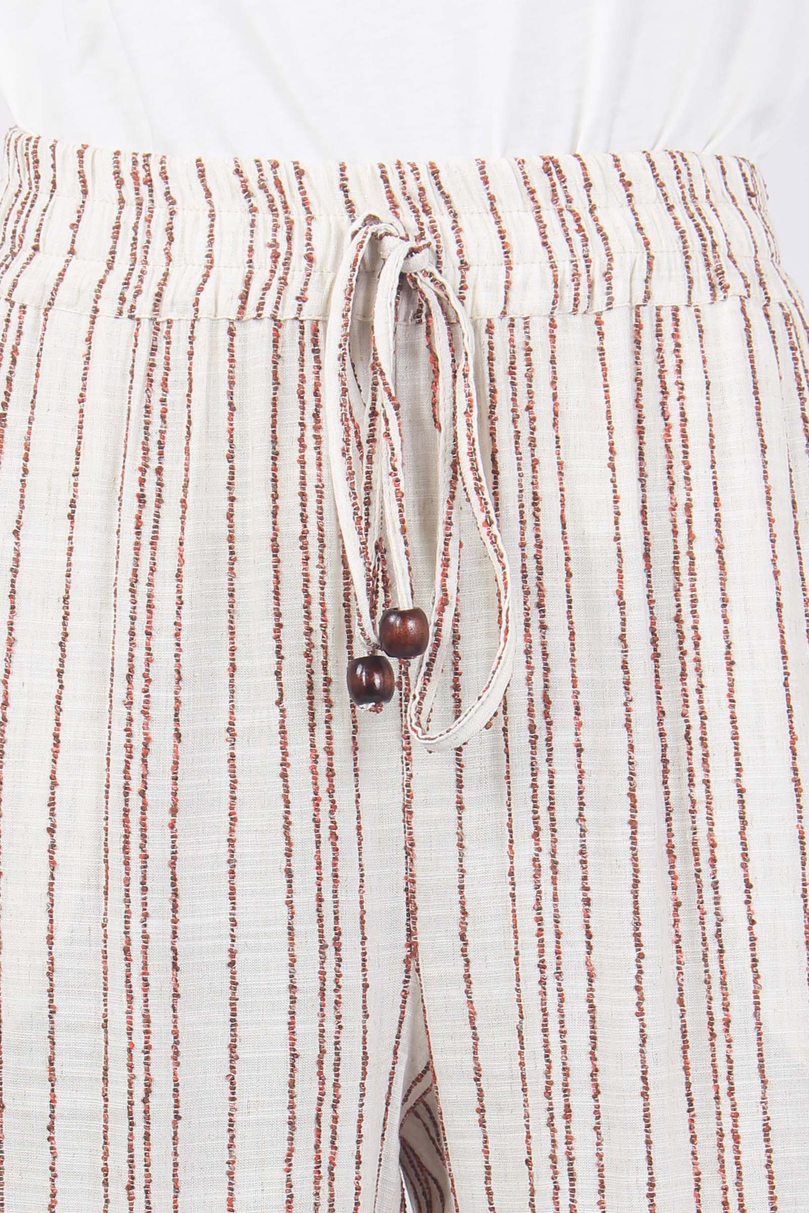 Pantalone Palazzo Riga Panna/coccio - immagine 9