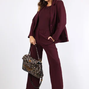 Pantalone Palazzo Fluido Bordeaux