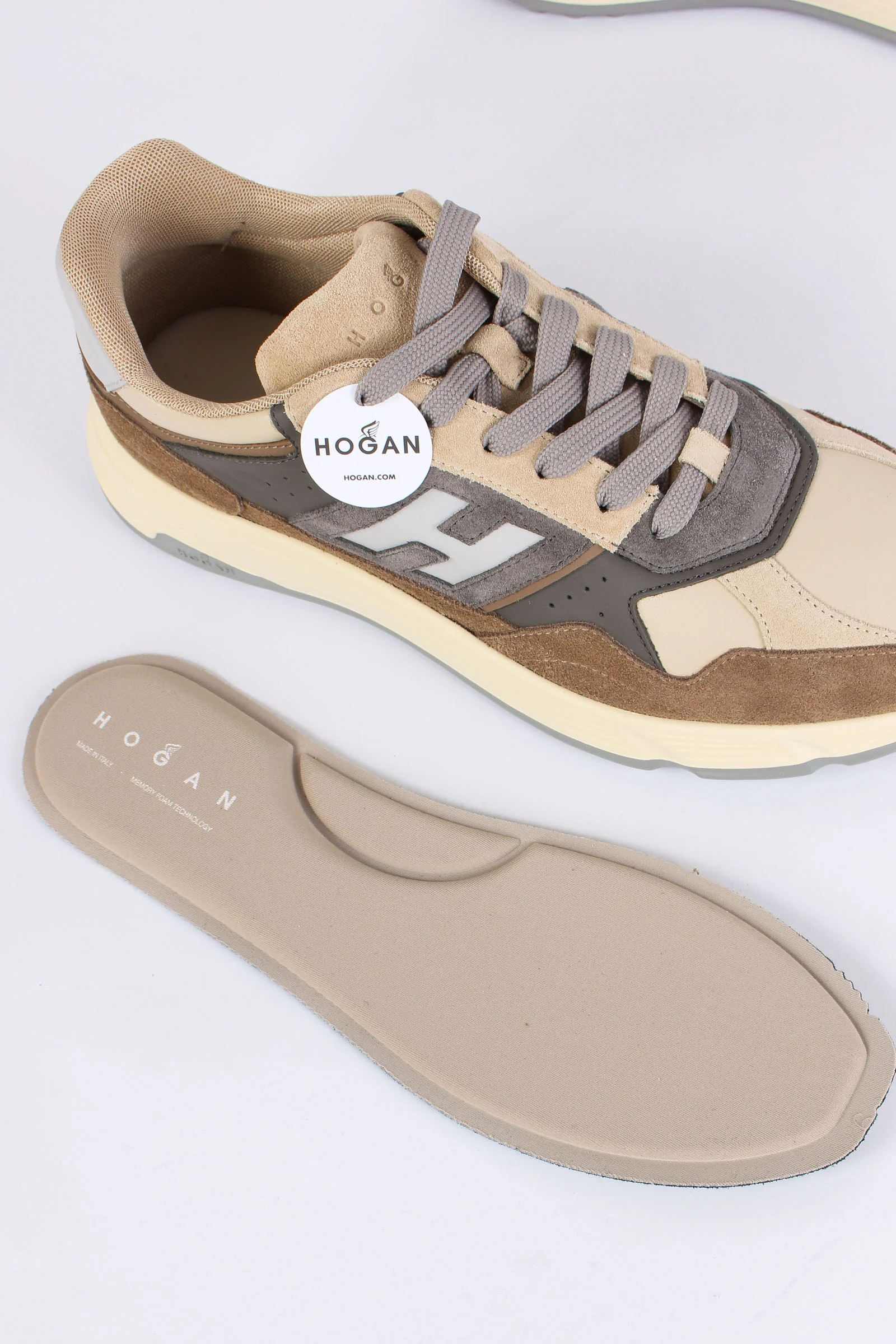 Sneaker Hyperlight Camoscio Marrone/beige - immagine 8