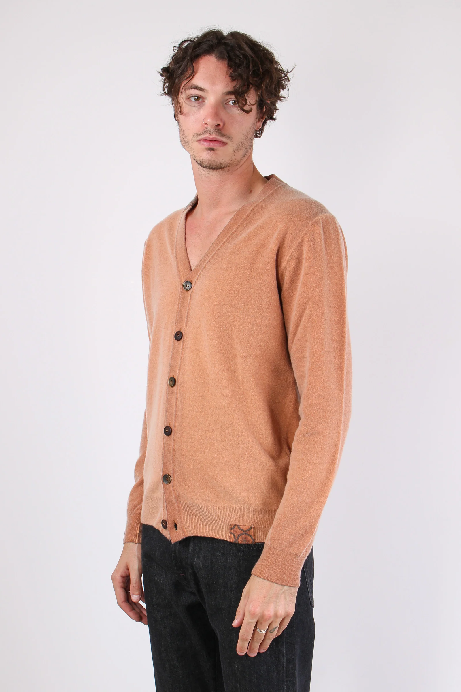 Cardigan Contrasto Fantasia Ruggine - immagine 4