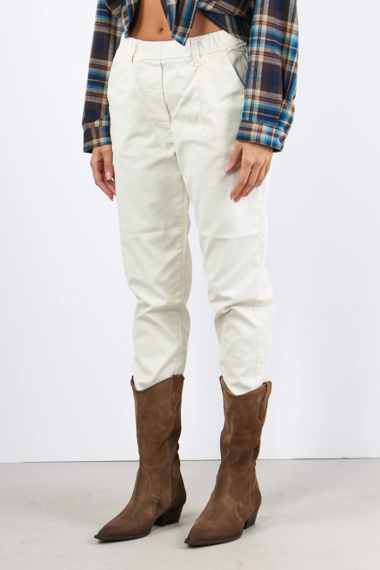 Chino Elastico Burro - immagine 4