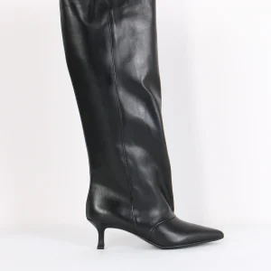 Stivale Alto Tacchetto Nero