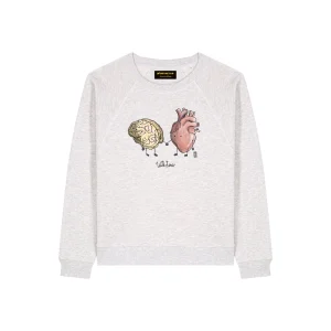 Felpa girocollo donna - Cuore & Cervello - With Love