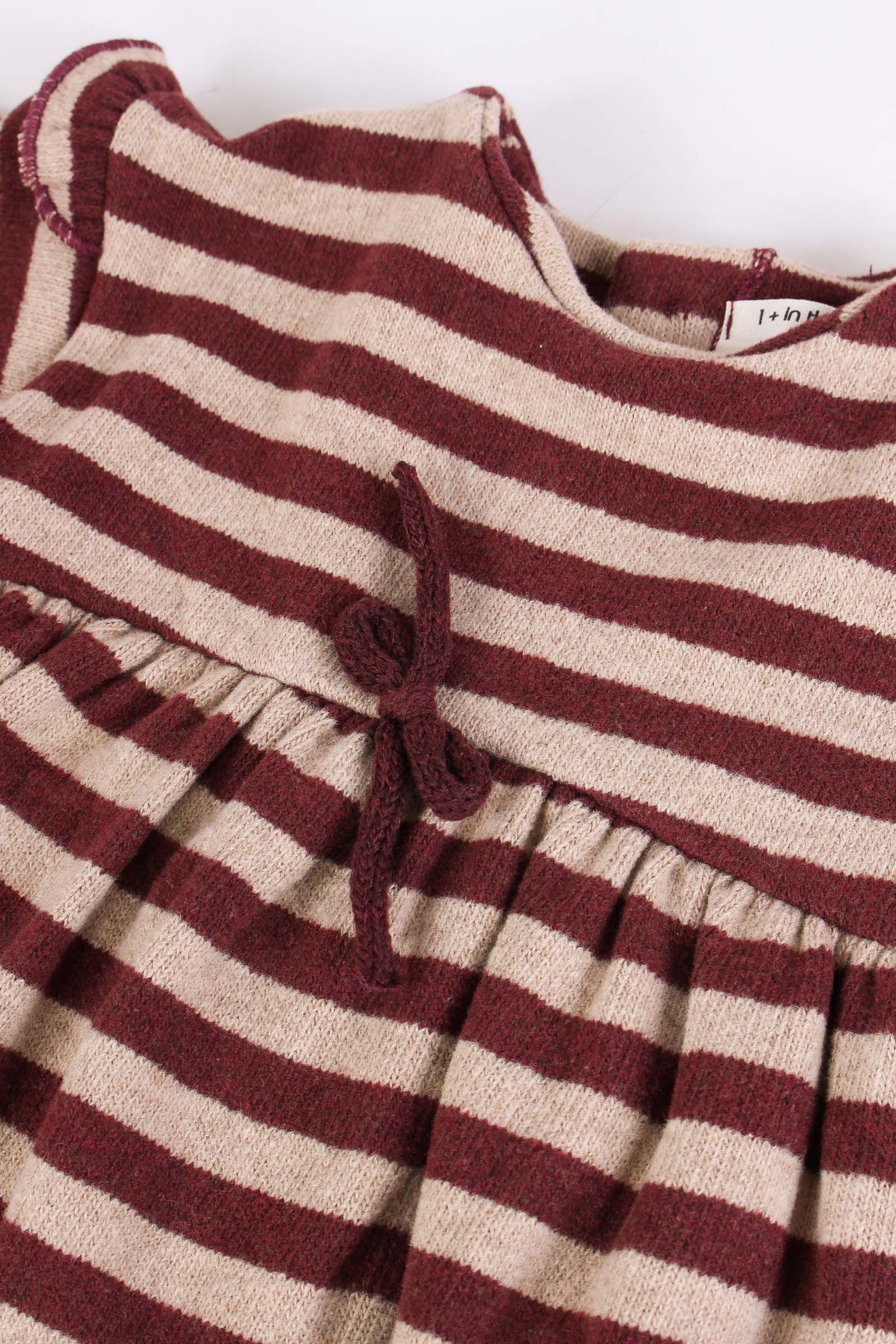 Abito Riga Melanzana/beige - immagine 6