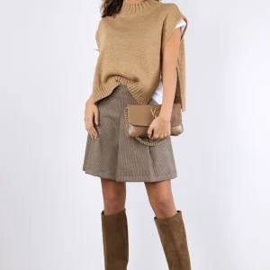 Gilet Fiocchi Laterali Cammello