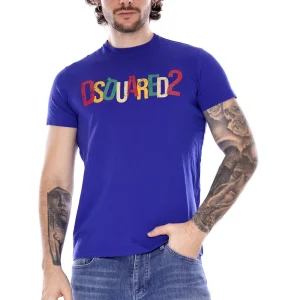 Dsquared2 T-shirt Blu Da Ragazzo