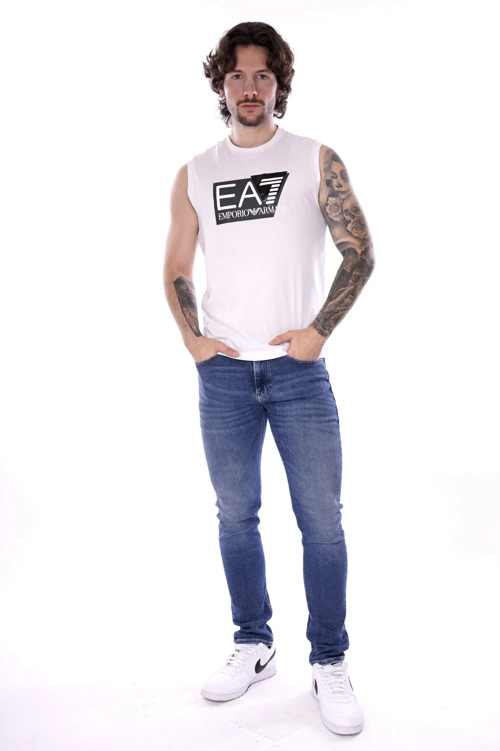 Armani Canotta Bianca Da Uomo - immagine 6