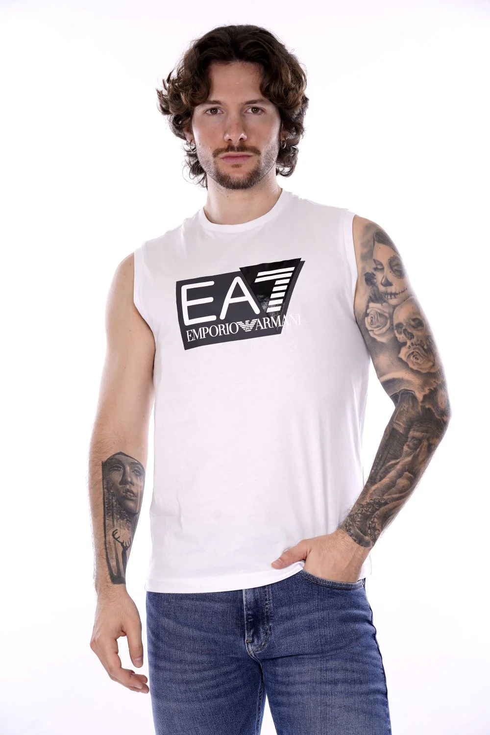 Armani Canotta Bianca Da Uomo - immagine 2