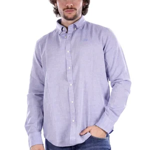 La Martina Camicia Celeste Da Uomo