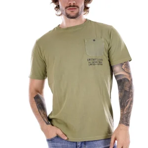 T-shirt SMITHY'S da Uomo - verde SS24MTS116OLIVES