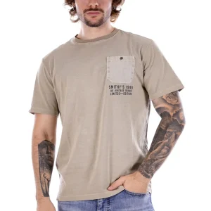 T-shirt SMITHY'S da Uomo - marrone SS24MTS116TAUPES