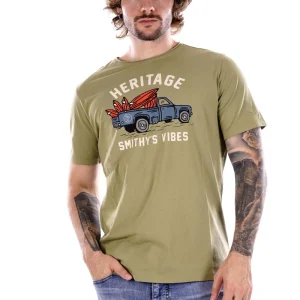 T-shirt SMITHY'S da Uomo - verde SS24MTS119OLIVES