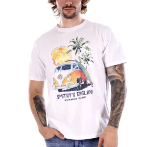 T-shirt SMITHY'S da Uomo - bianco SS24MTS129CWHTS