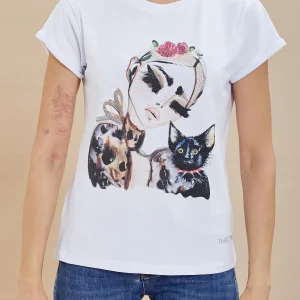 T-shirt TAKE TWO da Donna - bianco DKE6907WHT