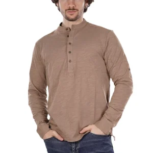 Long-shirt GIANNI LUPO da Uomo - beige GL1055F-S25CAMEL