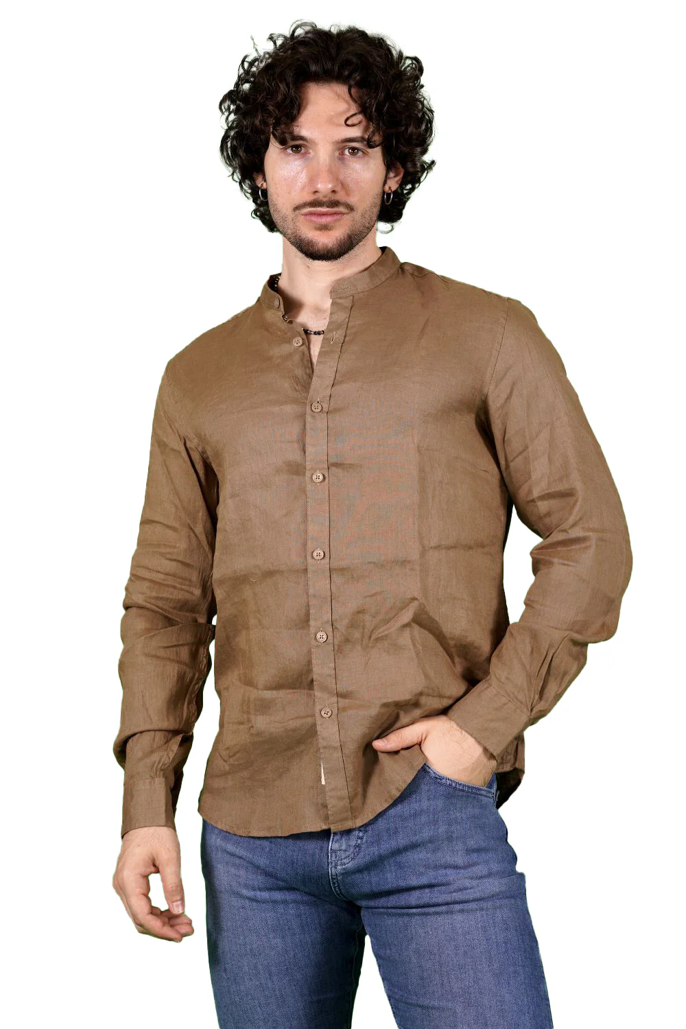 Camicia GIANNI LUPO da Uomo - beige GL7620S-S25CAMEL