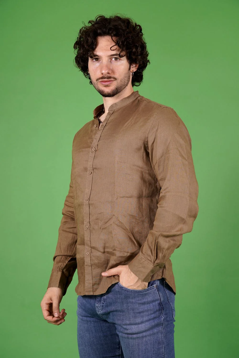 Camicia GIANNI LUPO da Uomo - beige GL7620S-S25CAMEL - immagine 3