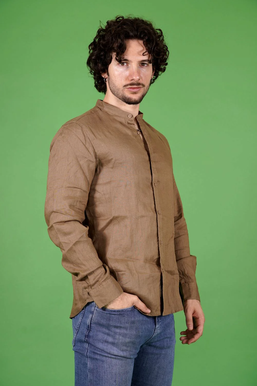 Camicia GIANNI LUPO da Uomo - beige GL7620S-S25CAMEL - immagine 5