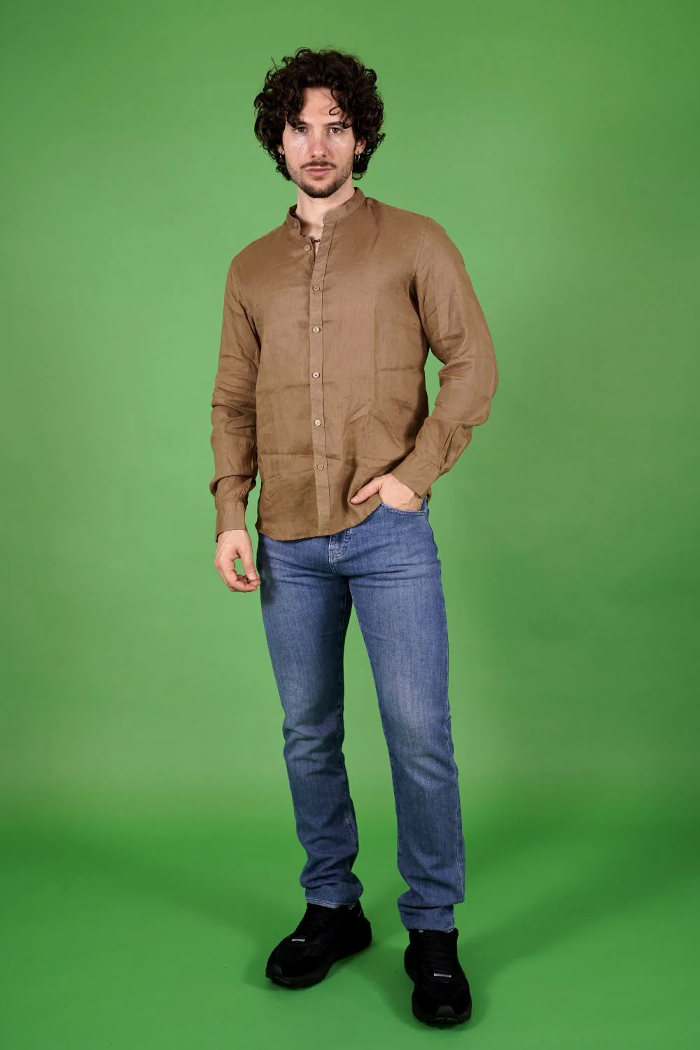 Camicia GIANNI LUPO da Uomo - beige GL7620S-S25CAMEL - immagine 6