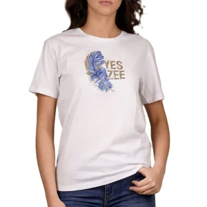 T-shirt YES-ZEE da Donna - bianco T258T900101