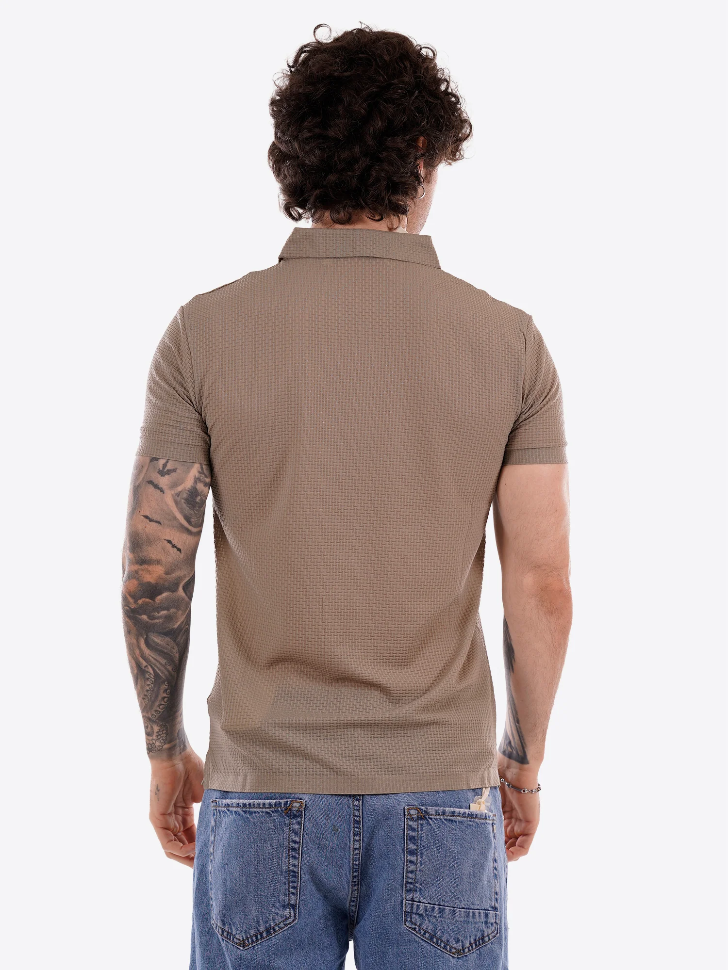Polo GIANNI LUPO da Uomo - marrone GL1004TB-S26MUD - immagine 4
