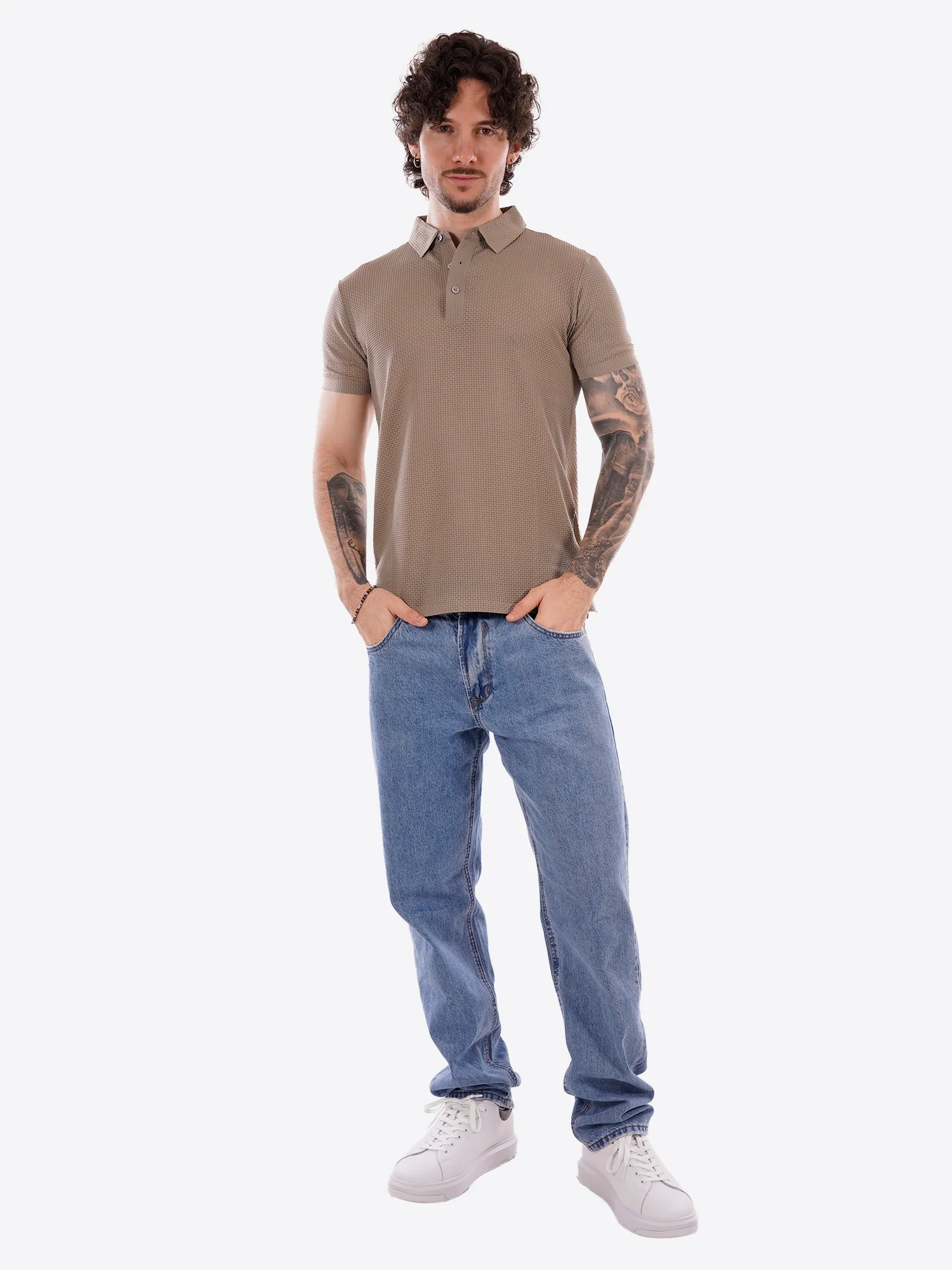 Polo GIANNI LUPO da Uomo - marrone GL1004TB-S26MUD - immagine 6