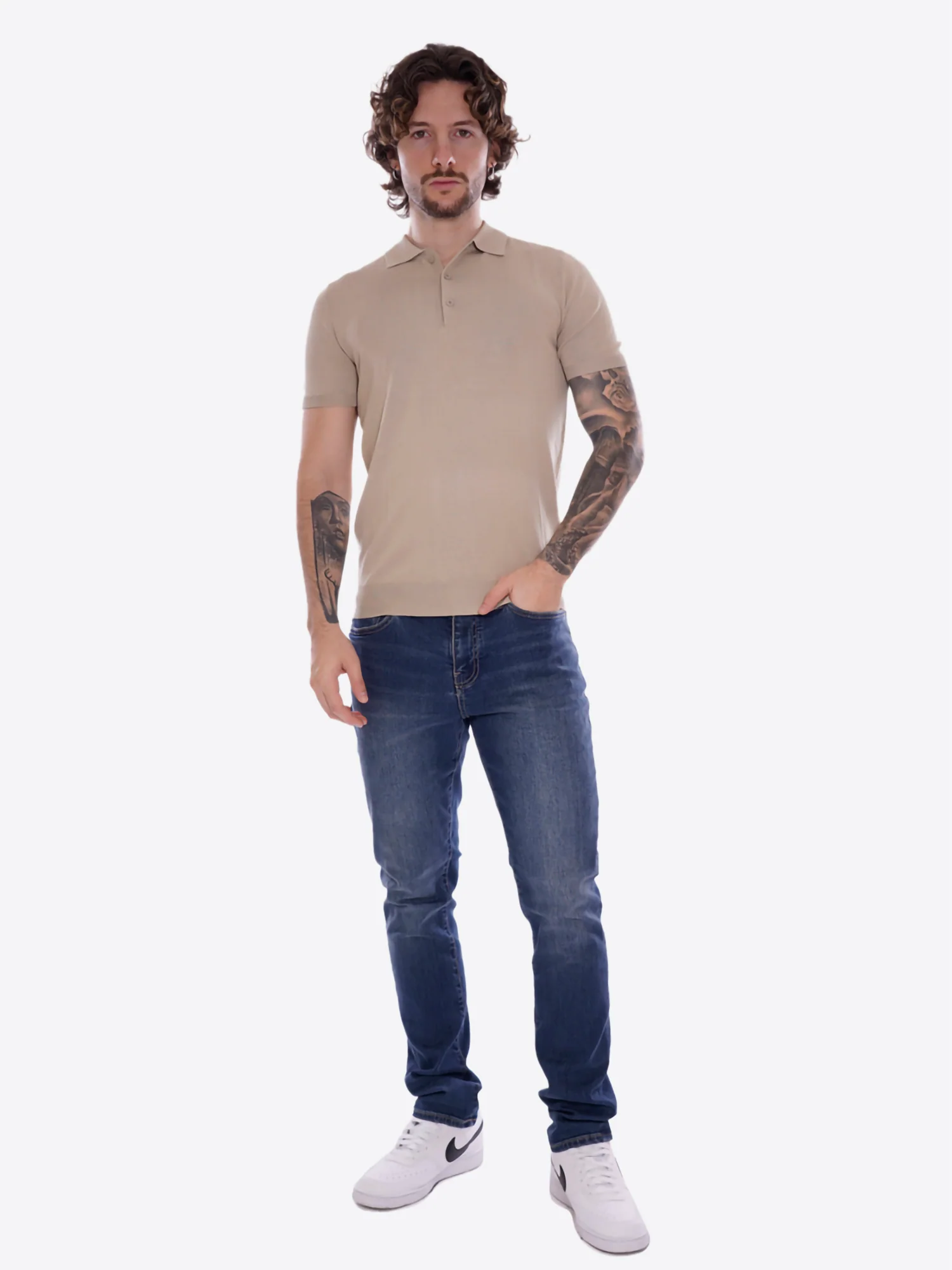 Polo GIANNI LUPO da Uomo - beige GL511S-S26BEIGE - immagine 6