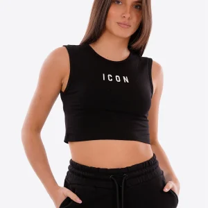 T-shirt ICON da Donna - nero IDT004NEROBIANCO