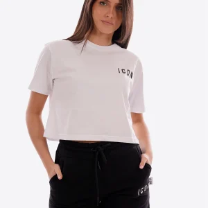 T-shirt ICON da Donna - bianco IDT006BIANCONERO