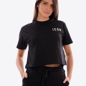 T-shirt ICON da Donna - nero IDT006NEROBIANCO