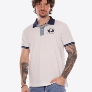 Polo maniche corte LA MARTINA da Uomo - bianco MCP0050001 BINCO